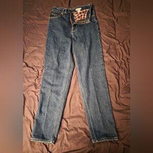 Classic High-Rise Straight Leg Women's Jeans — Dark Blue